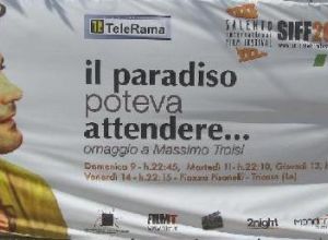 Tricase - piazza Giuseppe Pisanelli - Striscione che pubblicizza la IV Edizione del Salento International Film Festival