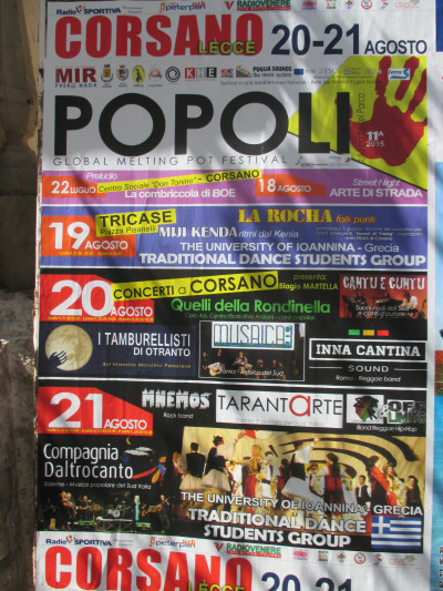 19 AGOSTO 2015 - ORE 21.00 - GLOBAL MELTING POT FESTIVAL - LA ROCHA FOLK PUNK