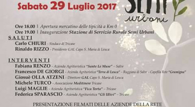 SABATO 29 LUGLIO 2017 - ORE 18.00 - INAUGURAZIONE STAZIONE DI SERVIZIO RURALE...