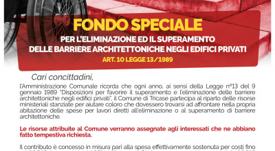 FONDO SPECIALE PER L'ELIMINAZIONE ED IL SUPERAMENTO DELLE BARRIERE ARCHITETTO...