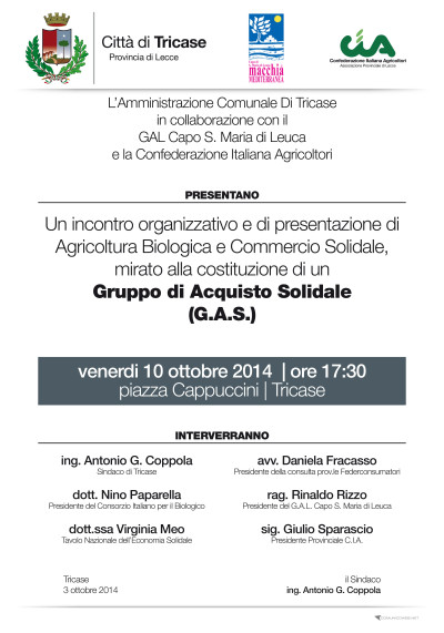 Tricase - Venerdì 10 Ottobre 2014 - Ore 17:30 - Piazza Cappuccini - In...