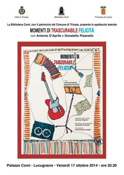 Lucugnano - 17 ottobre 2014 - ore 20.30 - Palazzo Comi - Spettacolo teatrale ...