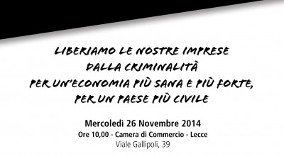 Mercoledì 26 novembre 2014-ore 10.00-Camera di Commercio Lecce - viale...