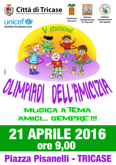 TRICASE - 21 APRILE 2016 - ORE 9.00 - PIAZZA GIUSEPPE PISANELLI - OLIMPIADI D...