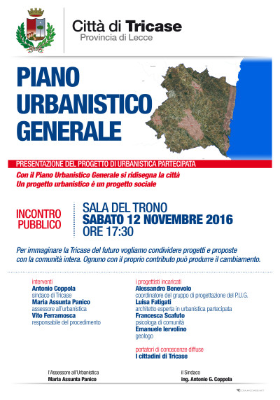 TRICASE - 12 NOVEMBRE 2016 - ORE 17.30 - SALA DEL TRONO DI PALAZZO GALLONE - ...