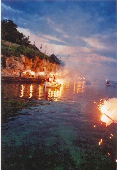 Processione in mare in onore di Santa Teresa in Tricase Porto di domenica 8 g...