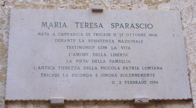 Lapide sita nell'atrio del Castello dei Principi Gallone, per ricordare l...